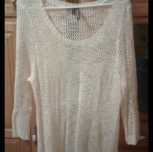 Long mesh sweater